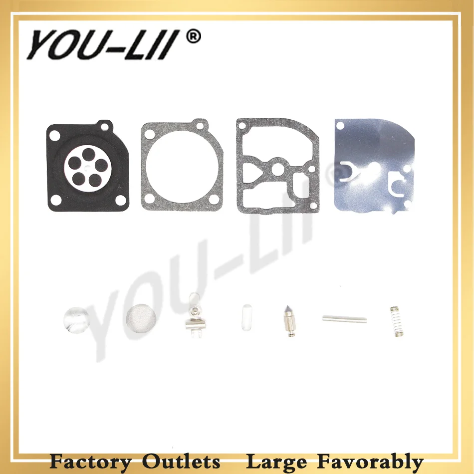 

YOULII Carburetor Repair Kit for ZAMA RB-77 For STIHL 017 018 021 023 MS170 MS180 MS210 MS230 MS250 Replace Chainsaw Parts
