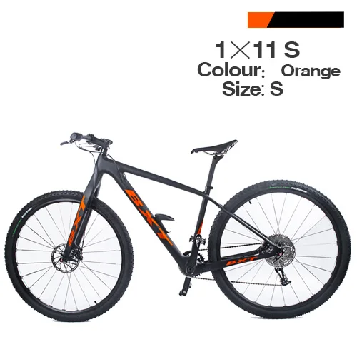s orange bike Горные велосипеды 29 дюймов полностью из углеродного волокна сверхлегкие 11 скоростей дисковые тормоза Для Взрослых Подростков велосипед Полный MTB велосипед - Цвет: s orange bike