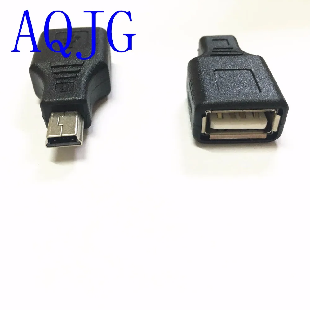 Мини USB 2 0 разъем для Micro/Mini B 5 контактный штекер адаптер OTG до 480 Мбит/с черный AQJG|micro