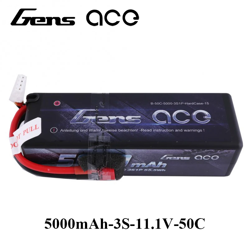 Gens ace Lipo батарея 11 1 В 5000 мАч 3S аккумулятор 50C Deans Traxxas вилка RC автомобильные