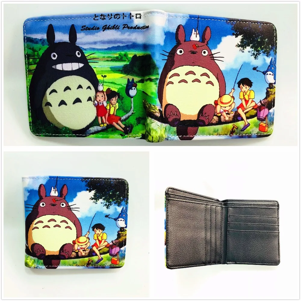 Япония аниме мультфильм Тоторо кошельки Высокое качество Короткие PU кошелек Bi fold