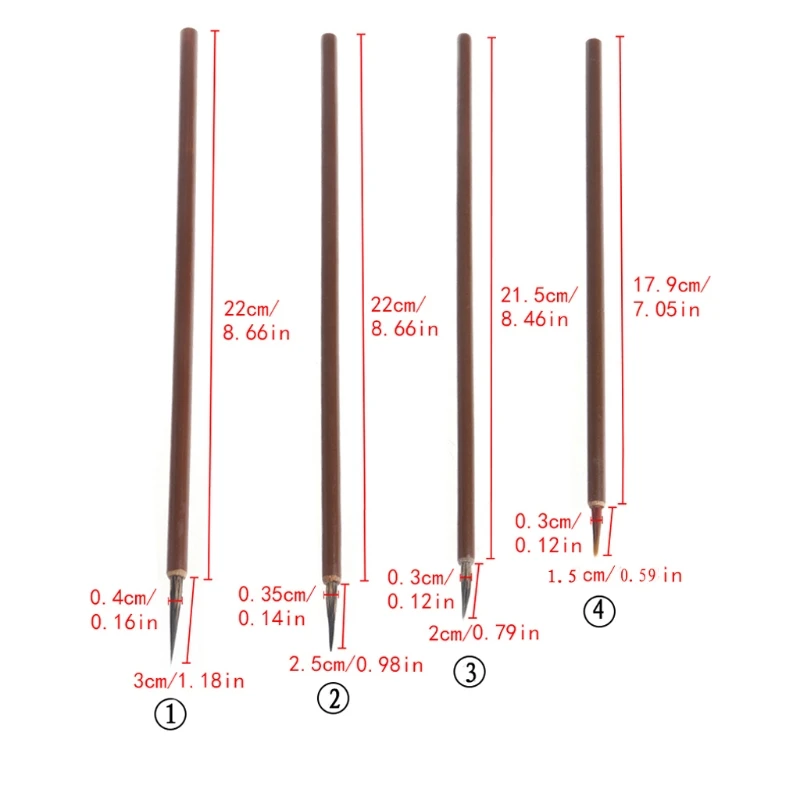 Ручка с кисточкой для китайского рисования акварелью кистью барсука волосом