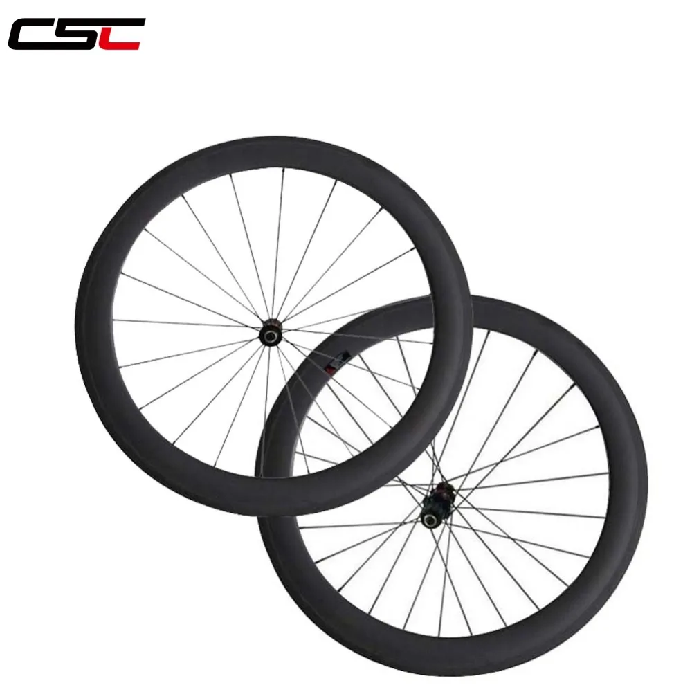 

CSC 700C 60mm depth road carbon wheels 25mm width Clincher bicycle carbon wheelset D T 240 hub sapim cx-ray pillar 1420 spoke