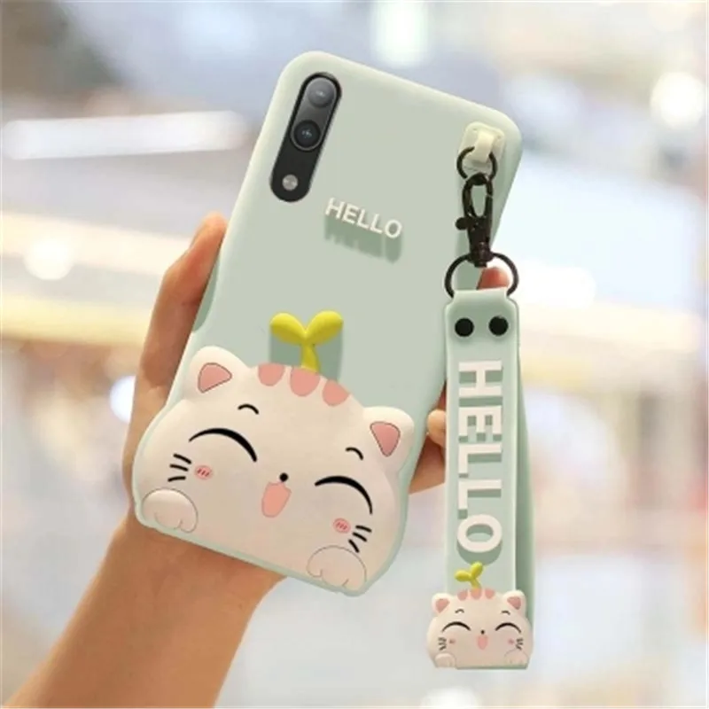 3D мультяшный Кот силиконовый чехол для Huawei P8 P10 P20 Pro Mate 7 8 9 10 Lite Plus 2017 P Smart Honor 7C V10 Enjoy