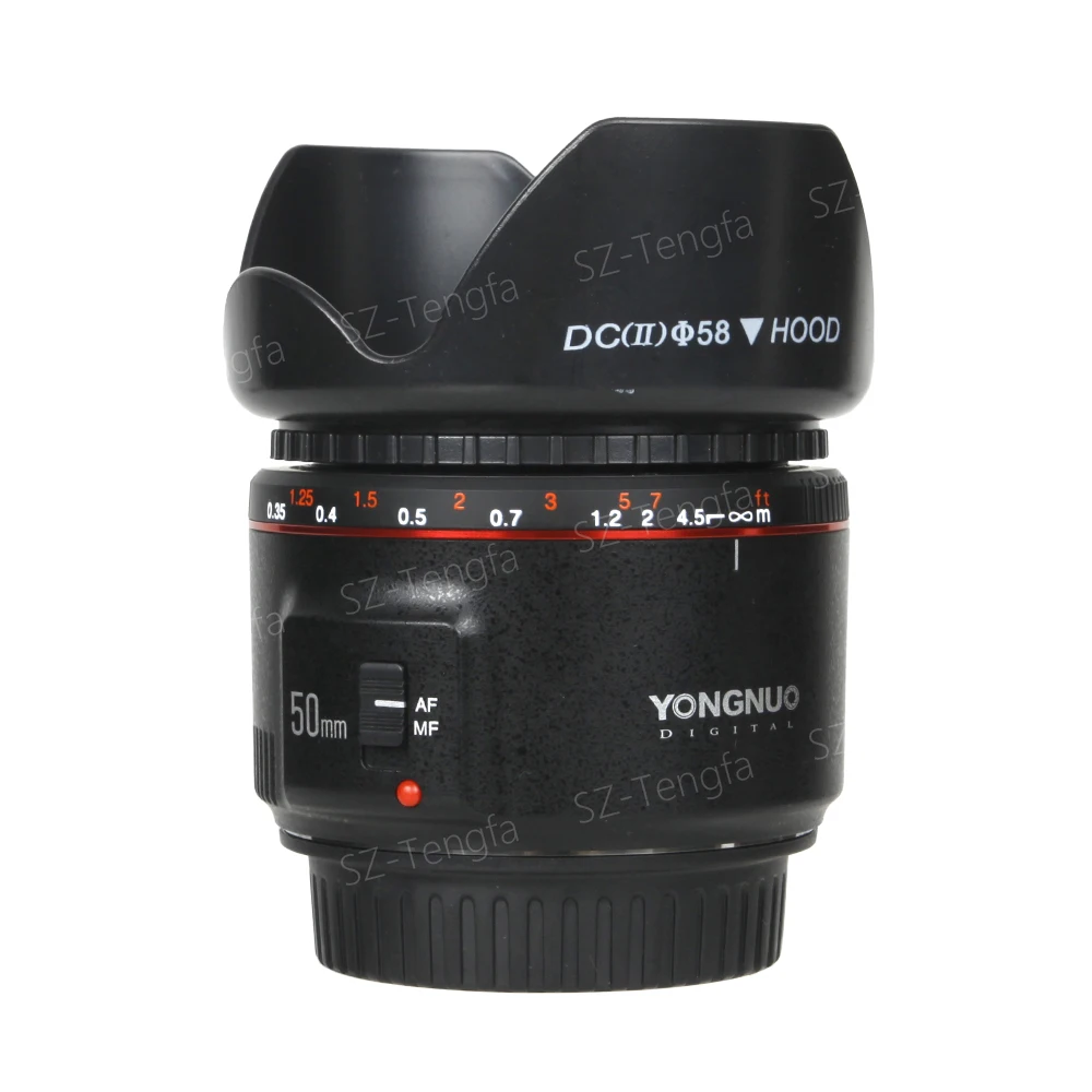 Yongnuo YN50MM F1.8 II AF/MF 0 35 M фокусное расстояние стандартный объектив для Canon EOS EF
