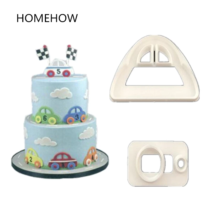 Homehow 2 шт./лот симпатичная форма для торта в автомобиле Кондитерская помадка