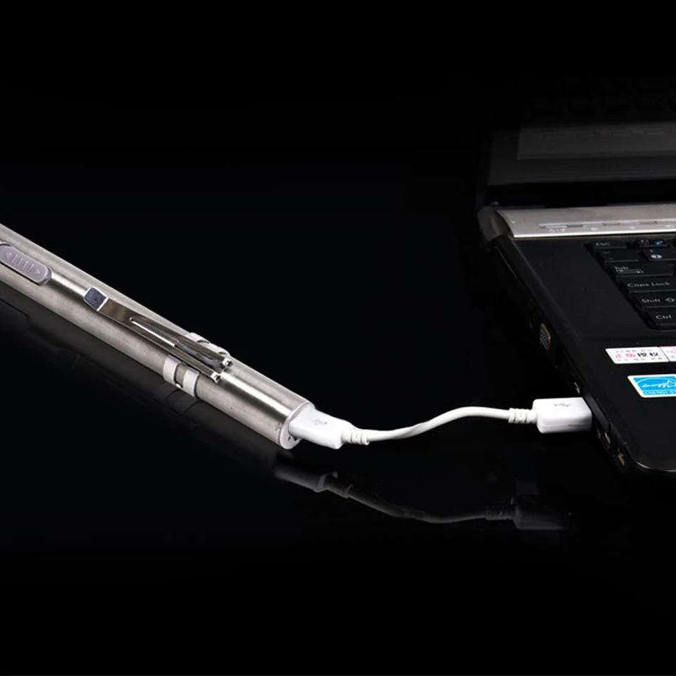 USB Перезаряжаемый светодиодный фонарик высокого качества Мощный мини светодиодный фонарь в форме Луны дизайнерский подвесной металлический зажим из нержавеющей стали