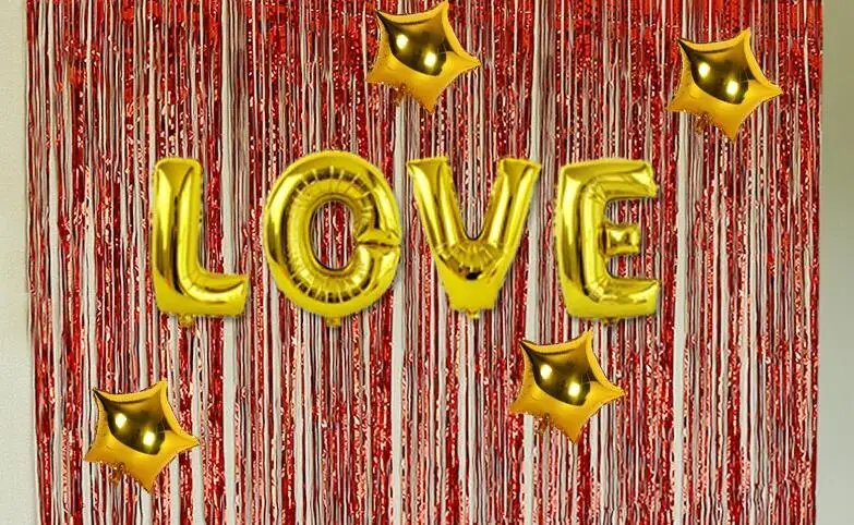 festival supplies 1*3meter metallic foil room table door window curtain for Party Decoration gift craft DIY background favor Wh | Дом и сад