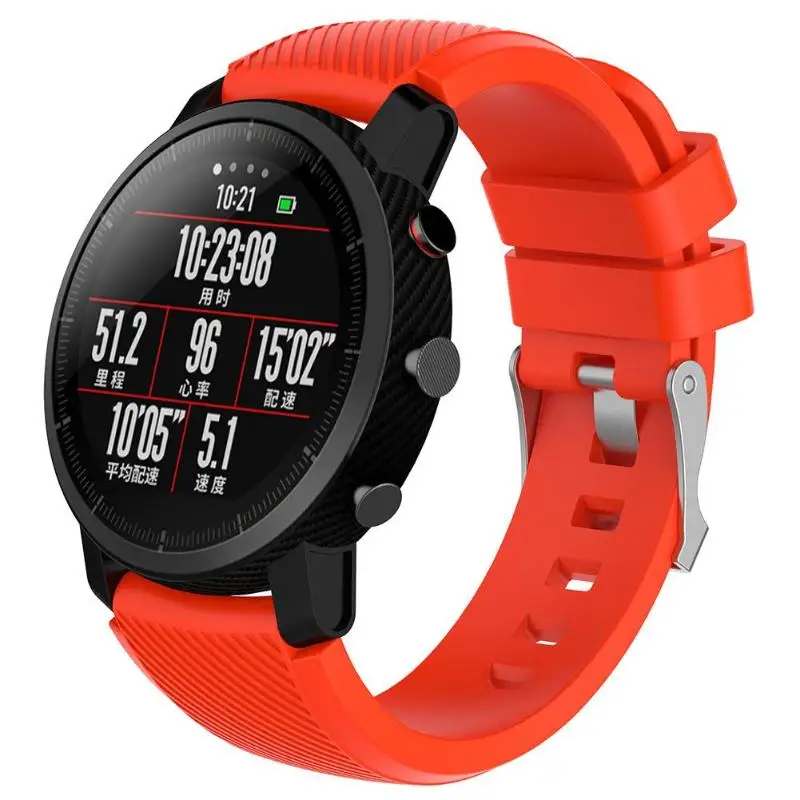 ALLOYSEED 22 мм мягкий спортивный браслет из силикона ремешок для часов HUAMI Amazfit 1/2