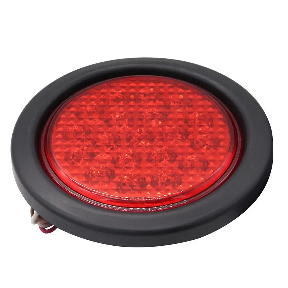 10-30V LED Truck Trailer Train Tail Light Brake Lamp Rear Light(Red Light) 19 LED Multifunctional Brake Light 13.6*2.6cm
