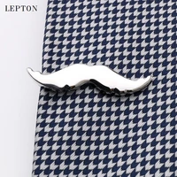 fashion stainless steel mustache necktie clips pin lepton metal mustache tie bar men suit clasp clip business tie bar for mens