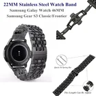 Ремешок из нержавеющей стали для Samsung Galaxy Watch 46 мм, металлический сменный Браслет для Gear S3 ClassicFrontier, 22 мм