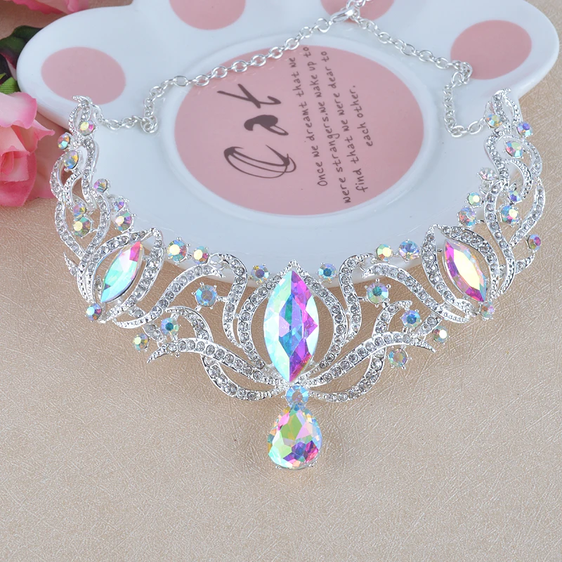 Высокое качество индийский стиль серебряный цвет комплекты ювелирных изделий