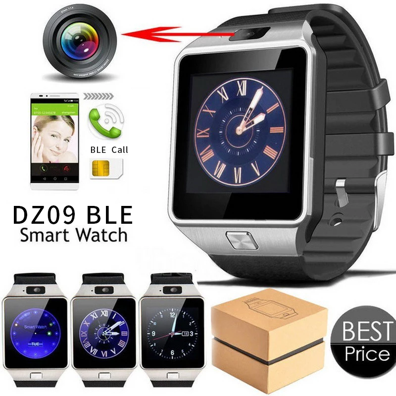 Bluetooth DZ09 Смарт часы Smartwatch полный сенсорный дисплей информации Android телефонный