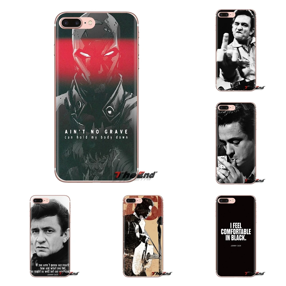 Transparent Soft Shell Covers For Xiaomi Redmi 4A S2 Note 3 3S 4 4X 5 Plus 6 7 6A Pro Pocophone F1 Johnny Cash The Finger Singer |