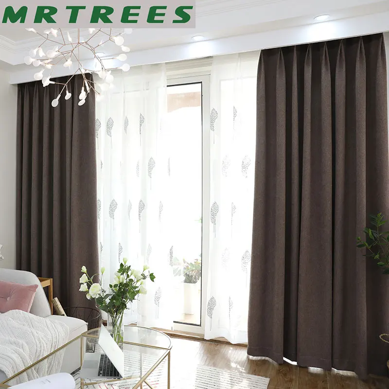 MRTREES плотные затемненные шторы для гостиной Современные Плотные Шторы спальни