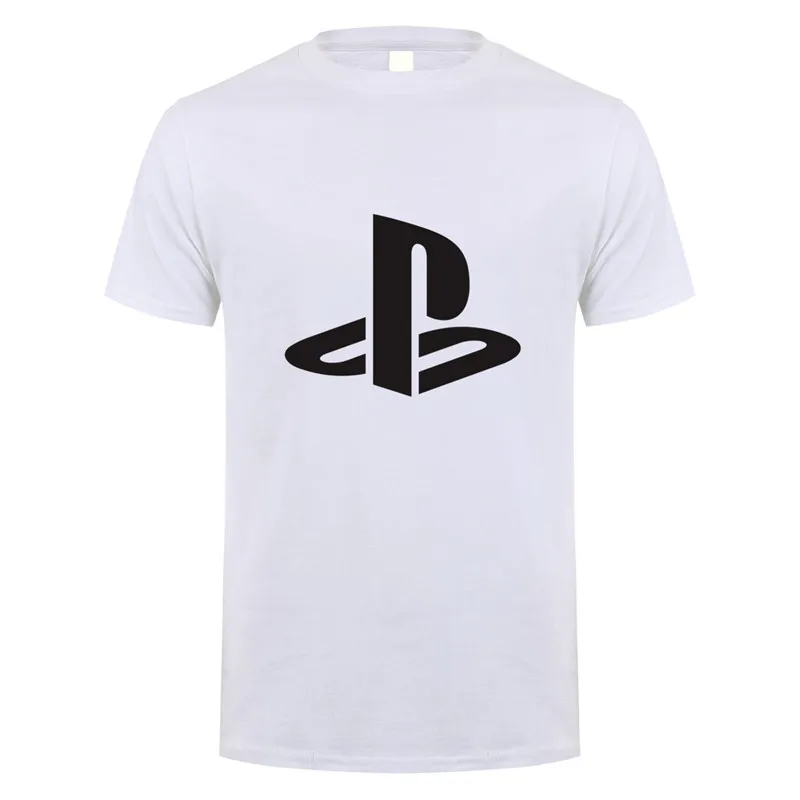 White Футболка Playstation летняя хлопковая забавная футболка с короткими рукавами Мужская футболка футболки LH-083 - Цвет: White