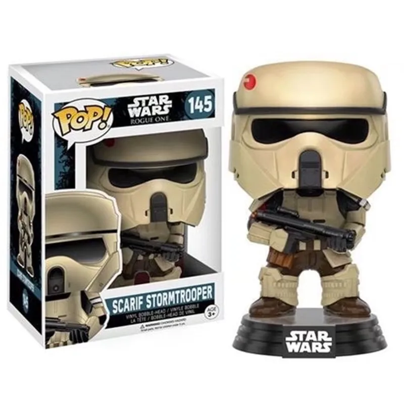 With Box 145 FUNKO POP Star Wars Фигурки игрушки Дарт Вейдер Люк Скайуокер Лея Фигурки игрушки для друга Коллекция подарков на день рождения для модели - Цвет: With Box 145
