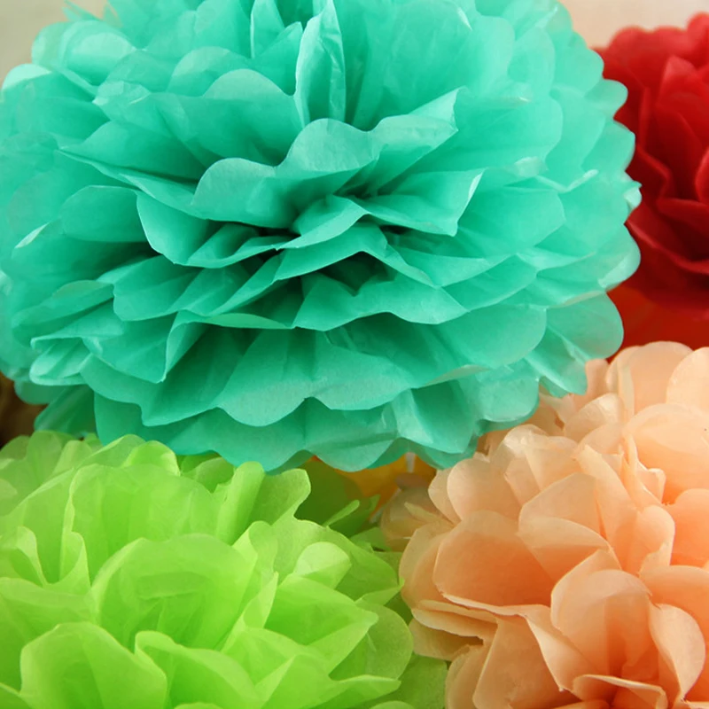 1 шт. 10 дюймов тканевые помпоны цветочные шарики настенная бумага украшение для