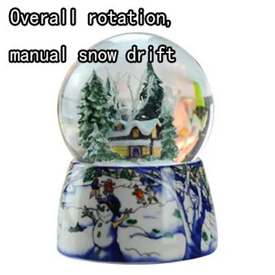 Manual snow No glow 10*15 см Романтический Снежный дом снежный шар стеклянная музыкальная шкатулка домашний декор Свадьба Рождество год подарки на день рождения для девочек - Цвет: Manual snow No glow
