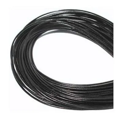 

Wholesale 1mm Black Free shiping Genuine Round 100% COW Real Leather Jewelry Cord String For Bracelet & Necklace