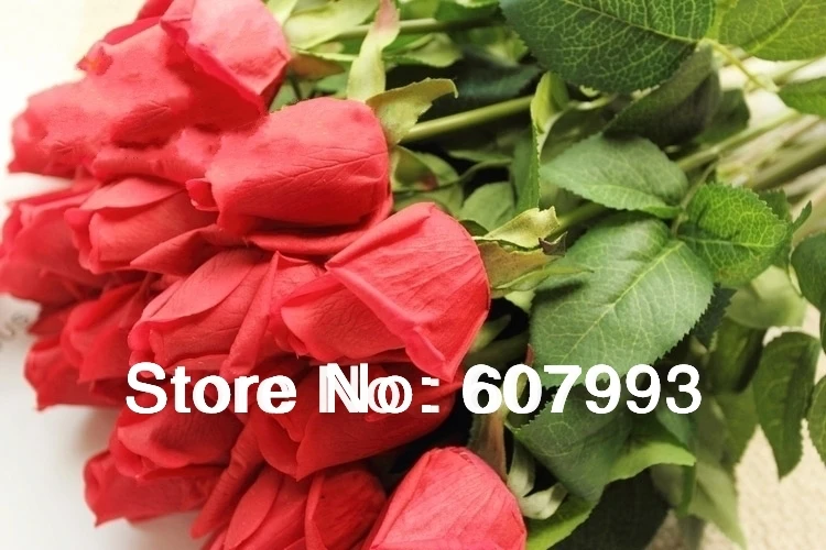 Высококачественные Натуральные на ощупь бутоны розы латексные искусственные