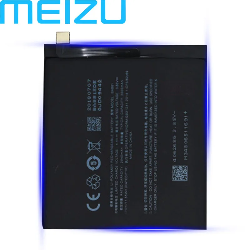 Meizu BA881 3000 мАч Новая батарея для Meizu 15 M881M/M881Q телефон высокое качество батарея+ номер отслеживания