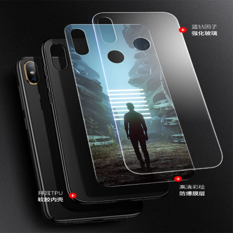 Чехол для xiaomi mi x 3, чехлы для телефонов mi x3, жесткий чехол из закаленного стекла для xiaomi mi x 3, мягкая силиконовая рамка, защитный чехол