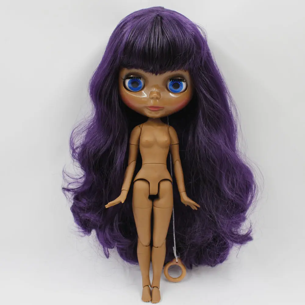 

ICY DBS Blyth doll No.BL169 Purple hair JOINT body Super Black skin 1/6 BJD Neo 30cm