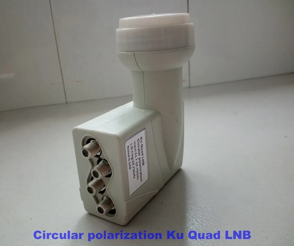Циркулярная поляризация Quad LNB 10 75 ГГц лучший сигнал цифровой HD KU диапазон высокий