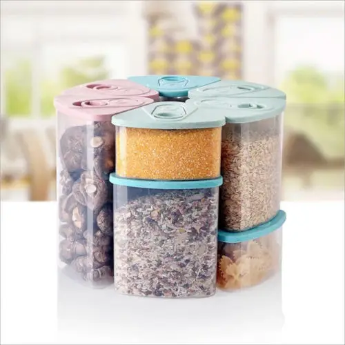 Горячие пластиковые Кухонные коробки для хранения зерновых зерен риса