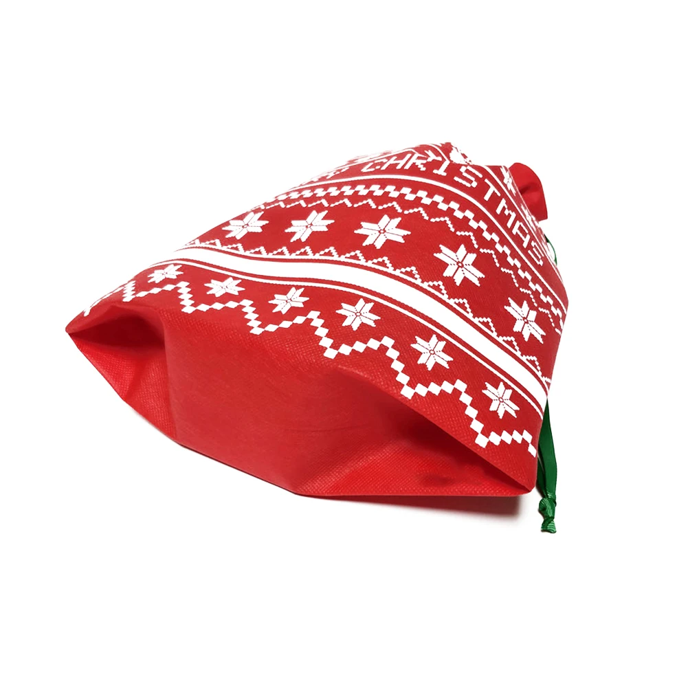 6 шт. веселые рождественские конфеты сумки милый праздник шнурок многоразовые