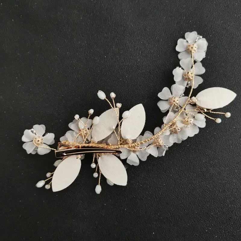 Заколка для волос ручной работы с золотыми Австрийскими кристаллами|Украшения