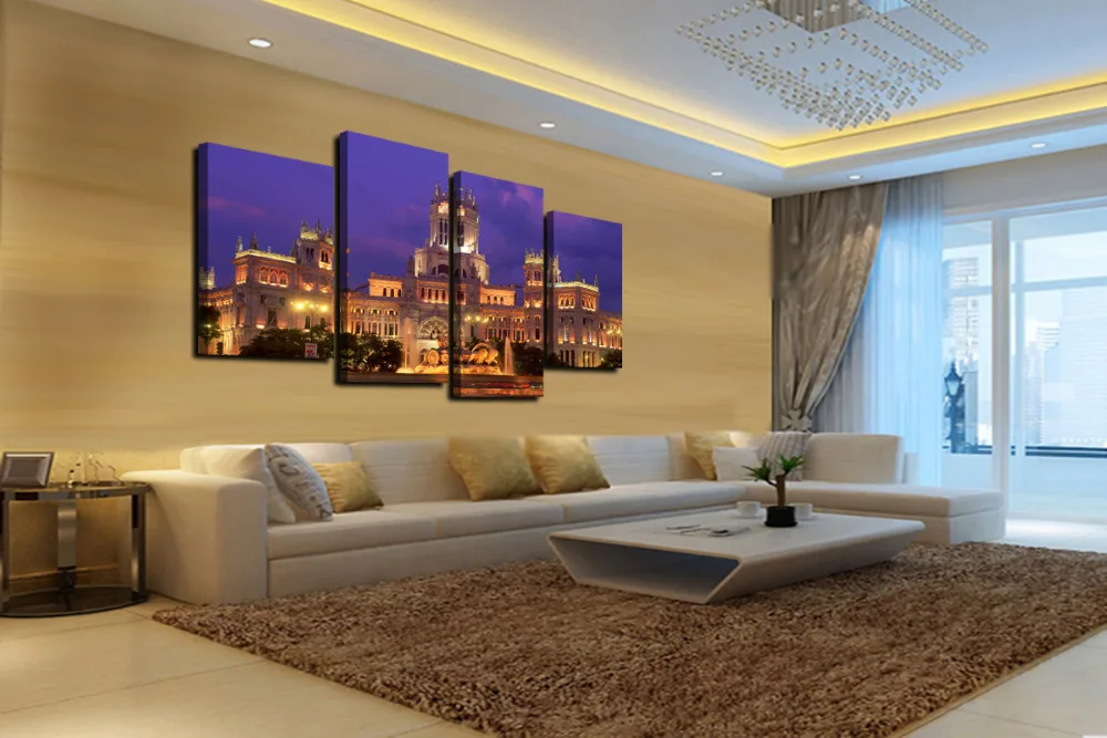 2017 реальные фотографии великолепные строительные лилии 4 панели/комплект Hd