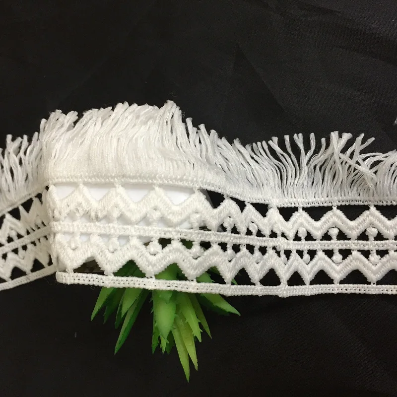 3 ярда/партия высококачественное белое эластичное кружевное украшение лентами
