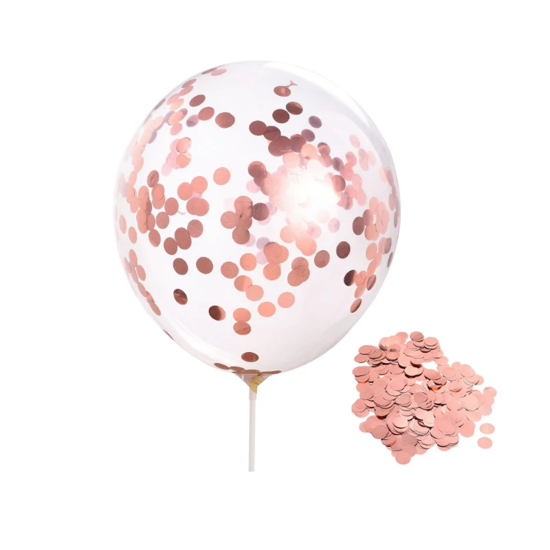 Rose powder Melsnajsd12inch алюминиевая конфетти из фольги, прозрачный день рождения ребенка, свадьба, праздник, празднование, благословение, декоративные шары - Цвет: Rose powder