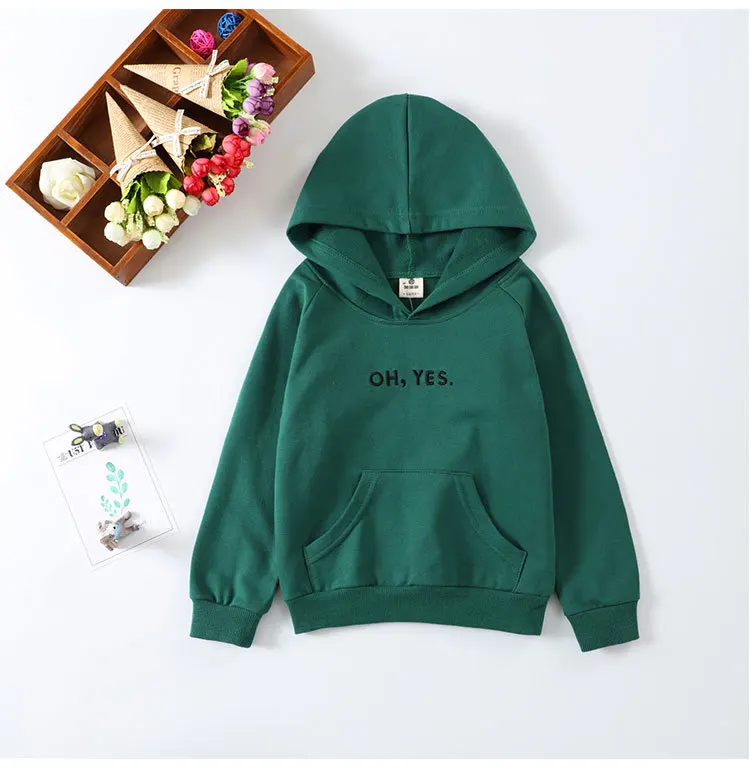 sweatshirt For Girls Children's Hoodies For Boys Red/Yellow/Green Pullover Thick Girls/Boys Sweater Kids Clothes DC125