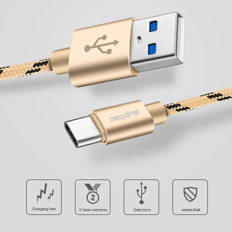 Кабель Suptec 3 м usb type-C для xiaomi redmi note 7 USB-C, быстрая зарядка для мобильного телефона, кабель type-C для samsung Galaxy S9 S8 Plus