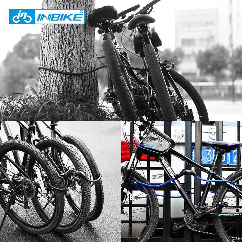 Inbike 1.8 м со светодиодной подсветкой велосипед кодовый замок противоугонная
