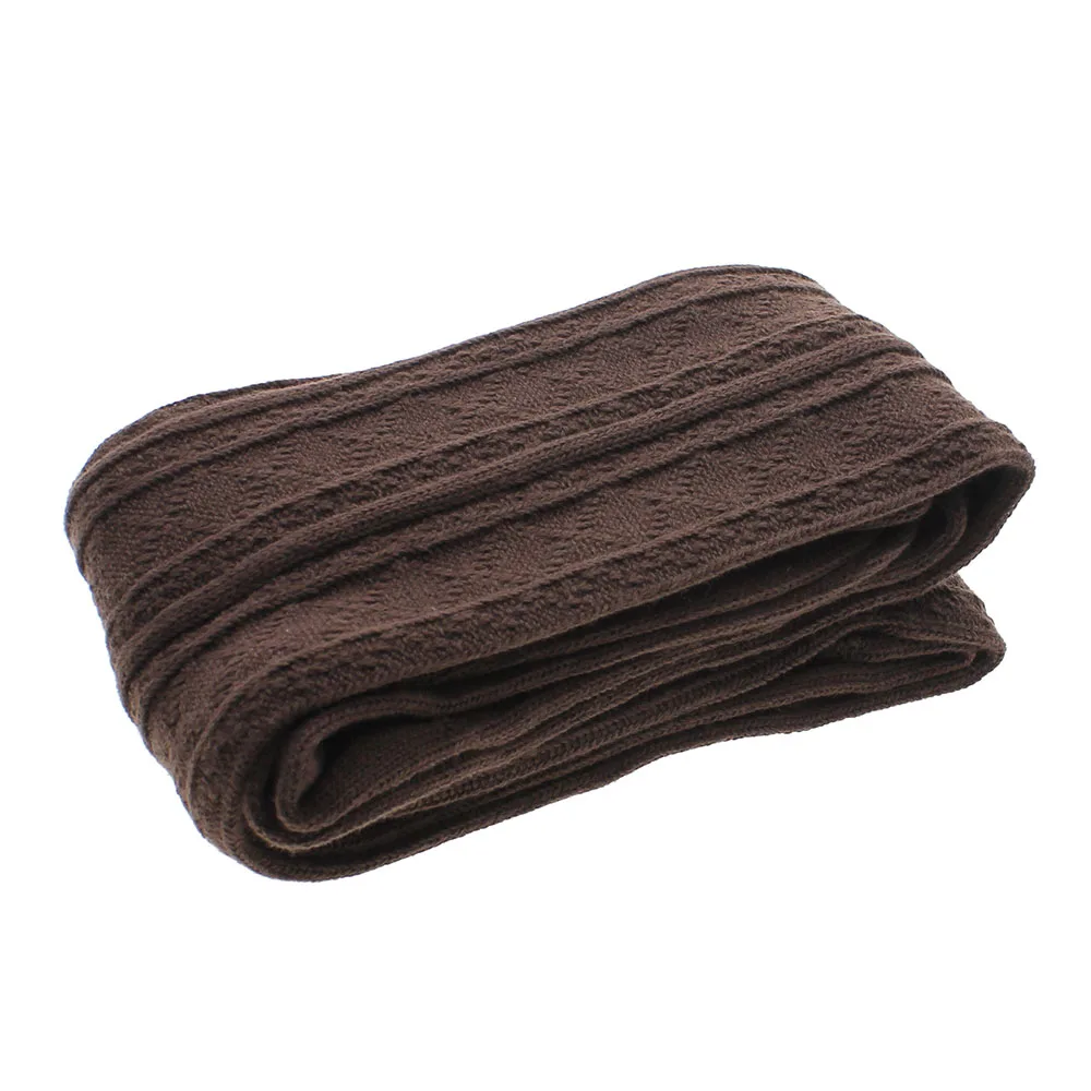 Женские зимние теплые мягкие хлопковые вязаные длинные чулки выше колена для