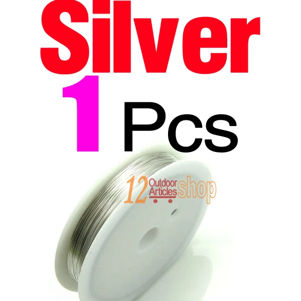 Silver Color MNFT 10 цветов на выбор 0,3 мм* 30 м медная проволока/приманка для ловли нахлыстом материал для изготовления Midge Larve Nymph материал для завязывания мух - Цвет: Silver Color