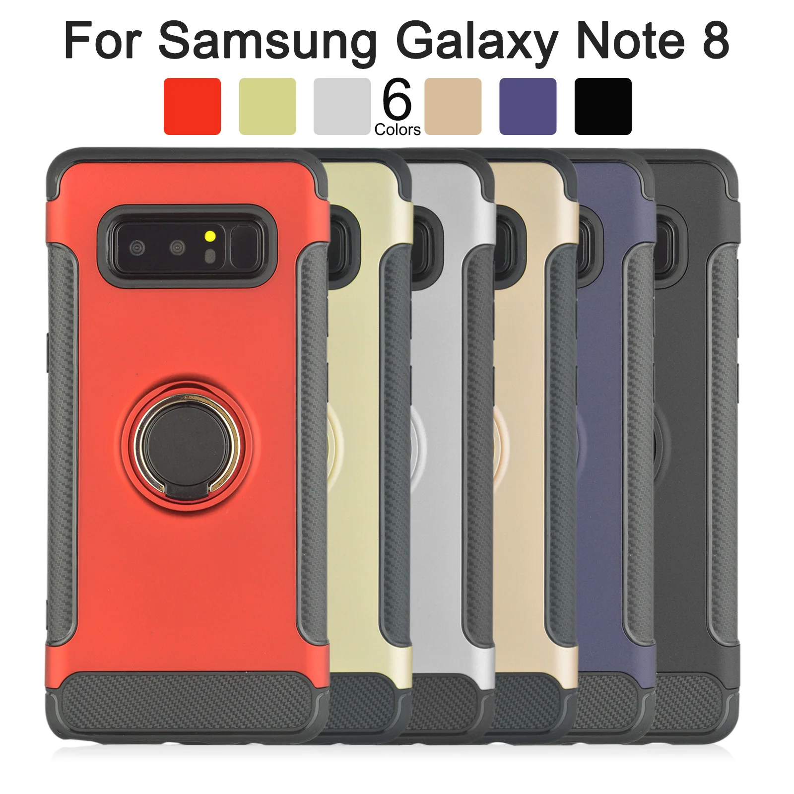 Вращающийся на 360 ° ТПУ + PC Ультра тонкое кольцо из углеродного волокна держатель