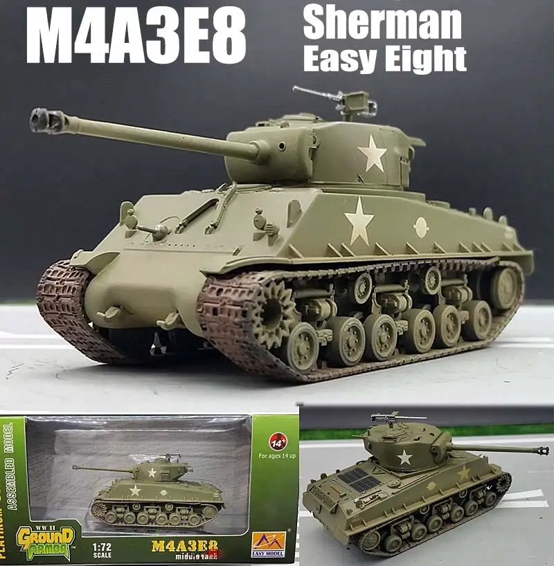 WWII США M4A3E8 Шермана легко восемь 1/72 не литья под давлением Easy model| |