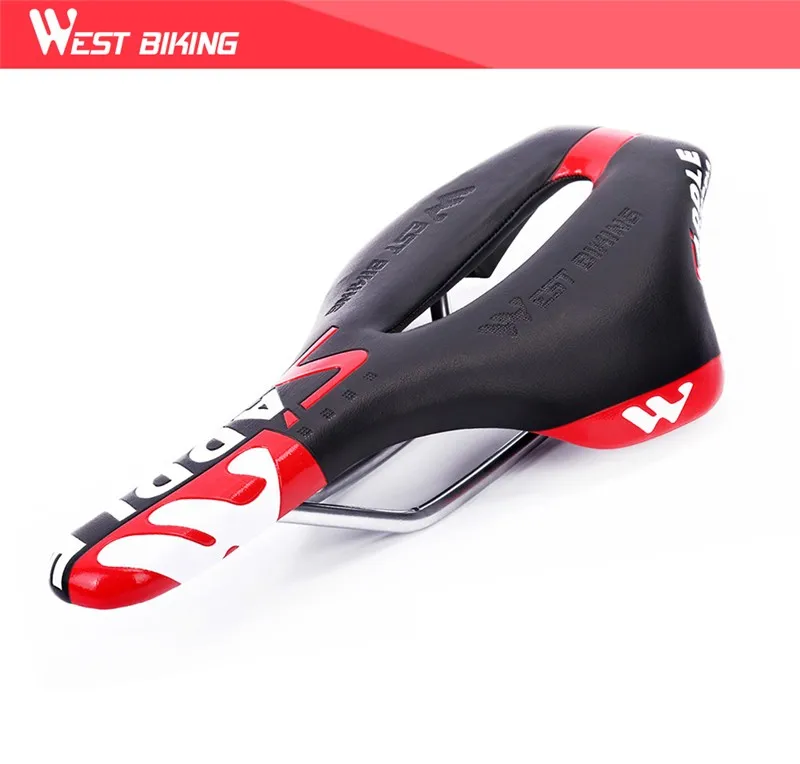 WEST BIKING велосипедное седло, нескользящее велосипедное седло, подушка для сиденья, MTB, полое, горное, красное, велосипедное, велосипедное седло