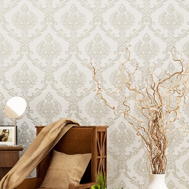 beibehang 3d non-woven three-dimensional wallpapers bedroom living room TV background wallpaper simple European style | Обустройство