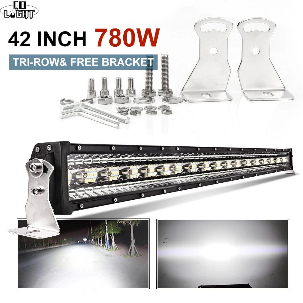 CO LIGHT 12D 3 ряда 780 Вт Светодиодная панель для внедорожников 4x4 световая 42 дюйма