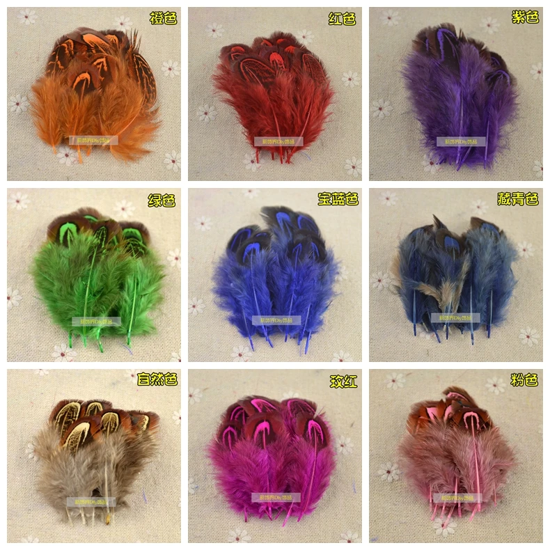 Art DIY sewing handmade 4-8cm pheasant feathers brooch tiara natural feather wedding dress 100pcs/lot | Дом и сад