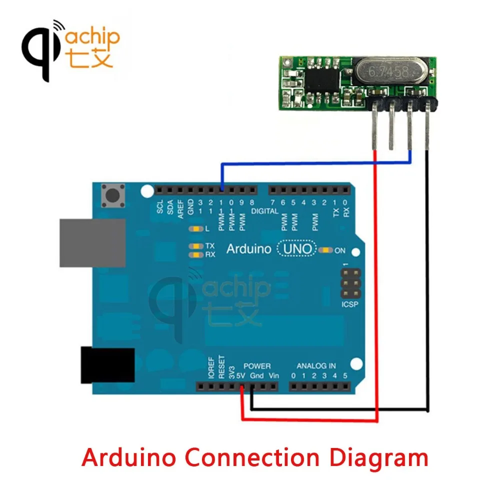 QIACHIP RF 315 мгц приемник беспроводное реле Супергетеродинный ASK/OOK модуль DC 1CH к MCU