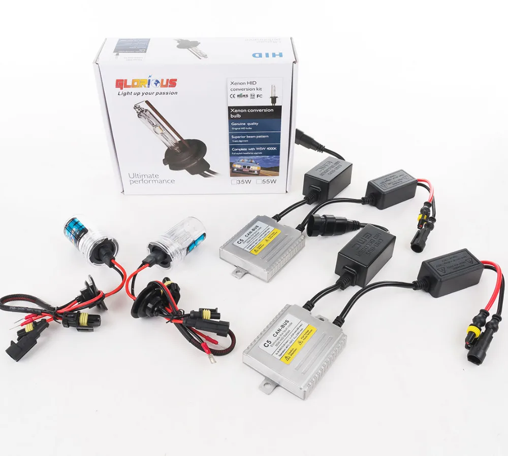 C5 55 W H7 ксеноновый комплект HID для автомобильных фар H1 H3 H4 H8 H11 9005 9006 881 D2S лампы 4300 K