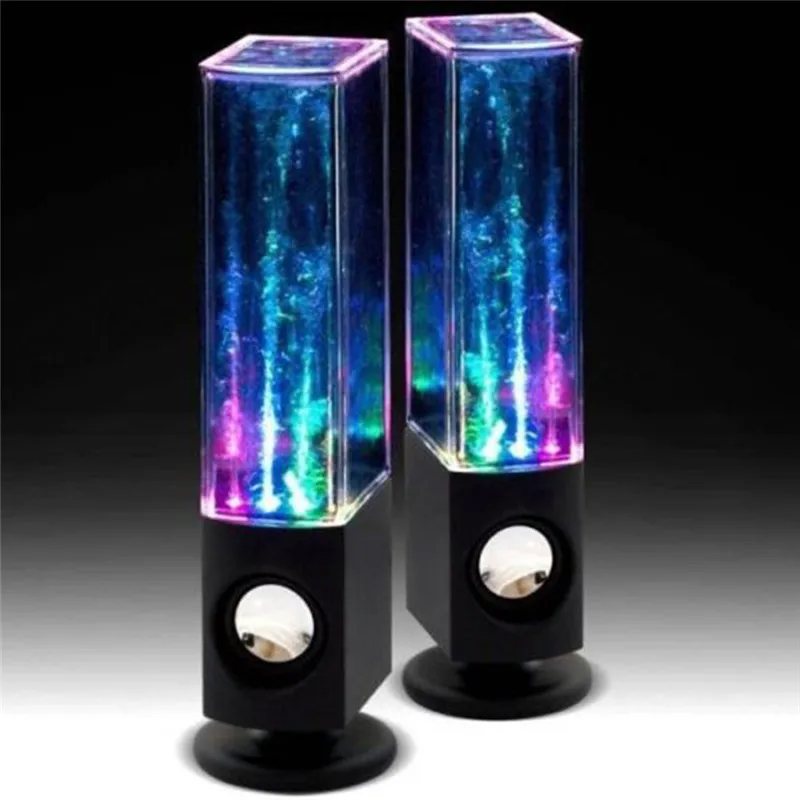 2PCS LED Light Dancing Water Music Fountain Light Speakers f